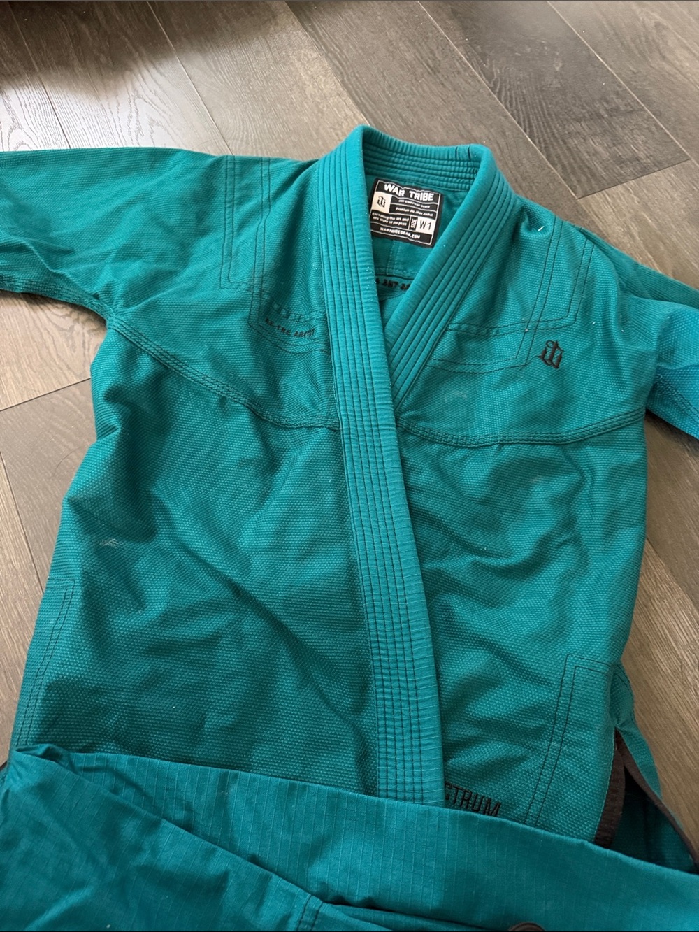 War Tribe Teal Jiu-Jitsu Gi Jacket w1